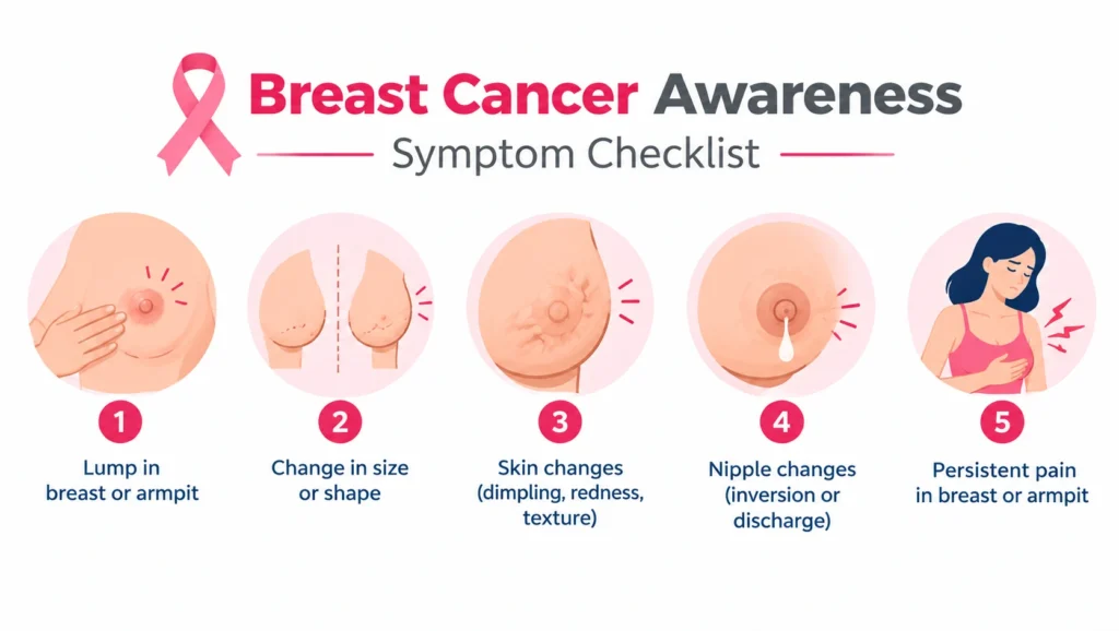 Breast Cancer Awareness: breast cancer symptoms
